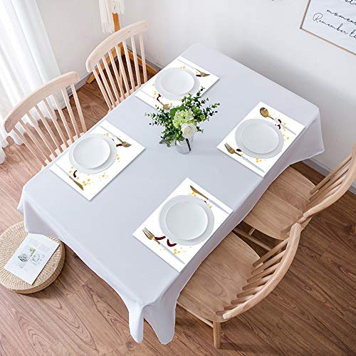 Mantelillos (juego de 4), lavables, antideslizantes,Emma, ​​arreglo de letras femeninas Manuscrita nombre de ,30 x 45 cm resistentes al calor, antidesgaste, mantelillos para mesa de comedor, de cocina