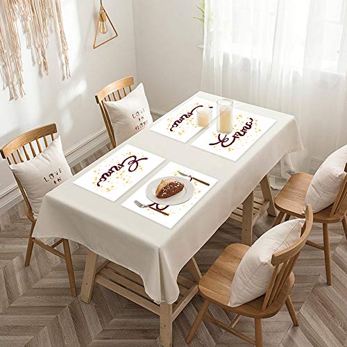 Mantelillos (juego de 4), lavables, antideslizantes,Emma, ​​arreglo de letras femeninas Manuscrita nombre de ,30 x 45 cm resistentes al calor, antidesgaste, mantelillos para mesa de comedor, de cocina