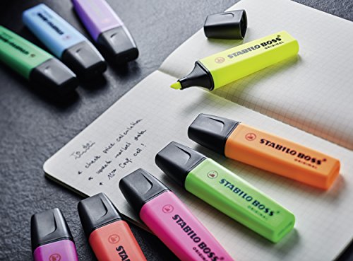 Marcador fluorescente STABILO BOSS Original - Caja con 10 unidades - Color naranja