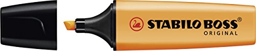 Marcador fluorescente STABILO BOSS Original - Caja con 10 unidades - Color naranja