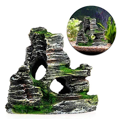 mi ji - Decoración para Acuario, Korallenriff, Roca, Montaña, Gruta, Piedra, almizcle