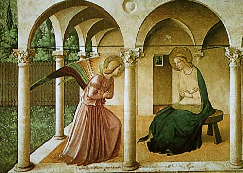 Migneco & Smith el póster Illustre'E Beato Angelico Angelico Anunciación Impresión artística en Offset sobre papel gr 300 Código 30977 cm. 90 x 60 cm.