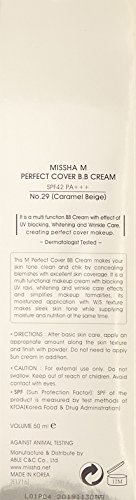 missha M Perfect Cover BB Cream spf42/PA + + + (No. 29/Caramel Beige) 50 ml, 1er Pack