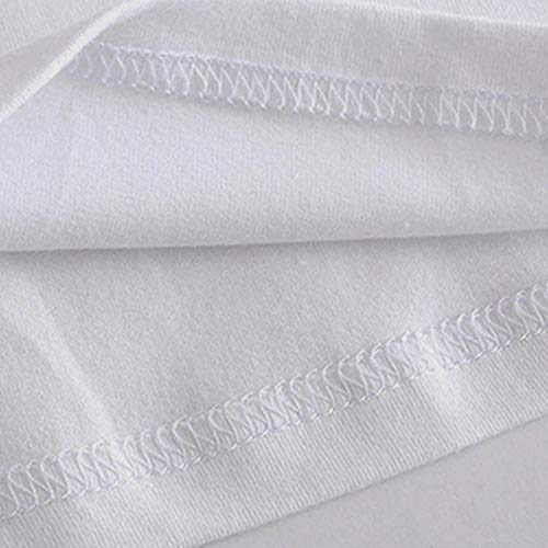 Miwaimao - Camiseta para hombre, cómoda, transpirable, cuello redondo, manga corta, color blanco Xh8911 XL