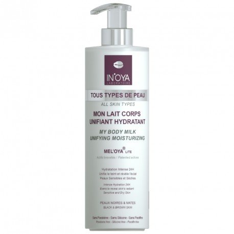 Mon Leche corporal Unificante Hidratante MEL'OYA – Pieles negros y mate – Leche corporal para piel seca – Crema corporal hidratante y nutritiva – 400 ml