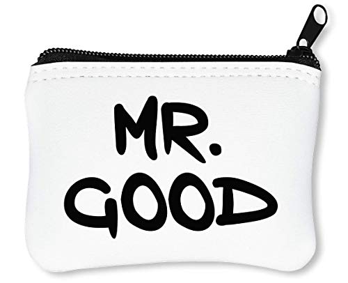 Mr Good Fancy Humorous Couples She He Lettering Best of Billetera con Cremallera Monedero Caratera