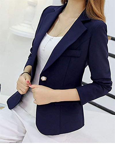 Mujer Blazer Elegantes Moda Colores Sólidos Americana Primavera Mode De Marca Otoño Negocios Chaqueta De Traje Vintage Chic Manga Larga De Solapa con Bolsillos Botonadura Slim Fit Abrigos Chaqueta