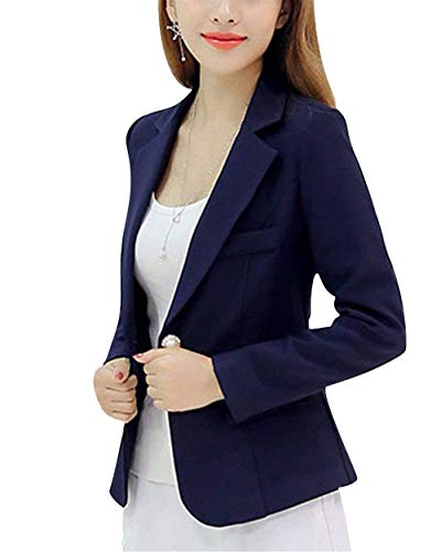 Mujer Blazer Elegantes Moda Colores Sólidos Americana Primavera Mode De Marca Otoño Negocios Chaqueta De Traje Vintage Chic Manga Larga De Solapa con Bolsillos Botonadura Slim Fit Abrigos Chaqueta