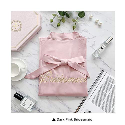 Mujeres Chinas Bordado de rayón Novia Dama de Honor Kimono Albornoz Falda Mini Pijama