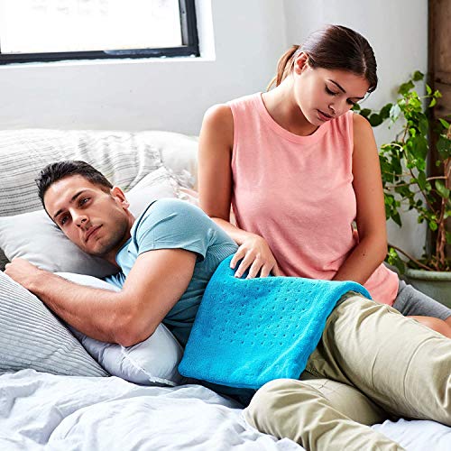 NA Large Electric Heating Pad for Back Pain and Cramps Relief -Extra Large [12"x24"] - Auto Shut Off - Heat Pad with Moist & Dry Heat Therapy Options - Hot Heated Pad.