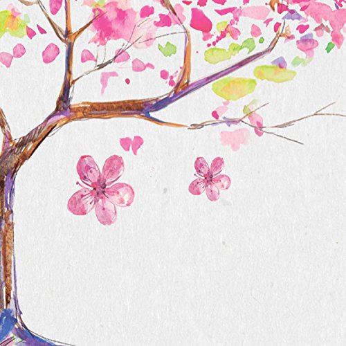 Nacnic Set de 2 láminas para enmarcar Arbol Rosa, Arbol Azul Estilo Acuarela. Posters con imágenes de Naturaleza en tamaño A3. Decoración de hogar. Papel 250 Gramos
