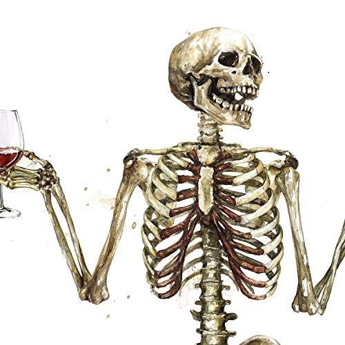 Nacnic Set de 4 láminas Cuatro Esqueletos con Disfraces. Posters con imágenes de Calaveras. Tamaño A4 sin Marco