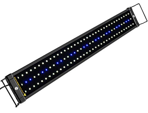 NICREW ClassicLED Luz LED Acuario, Pantalla LED Acuario, Iluminación LED para Acuarios Plantados Lámpara LED para Peceras 75-105 cm, 18W, 7000K