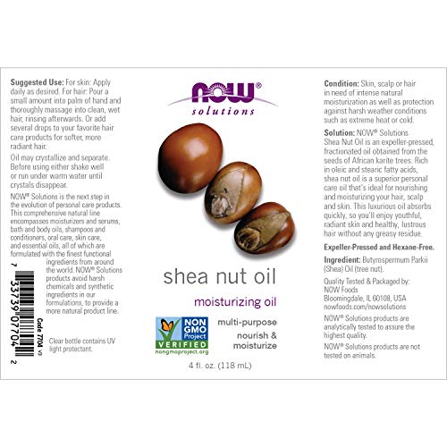 Now Foods Shea aceite de nuez, líquido - 118 ml. 130 g