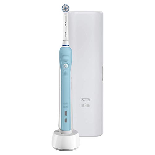 Oral-B Pro 750 Sensi Ultrathin Adulto Azul - Cepillo de dientes eléctrico (Alemania, Batería, 330 g, 100 mm, 178 mm, 253 mm)