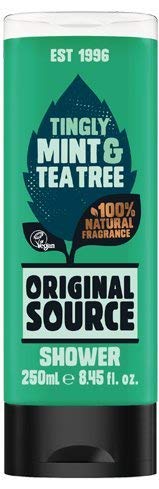 Original Source gel de baño Juego 4 x 250 ml Exótico Fragancias mango, limón & Tea Tree, vainilla & Fresa, menta & Tea Tree