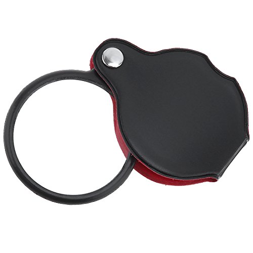 Origlam Verre optique 8 x Mini loupe de poche, loupe avec Corticale Housse de protection pour bureau/lecture/loisirs