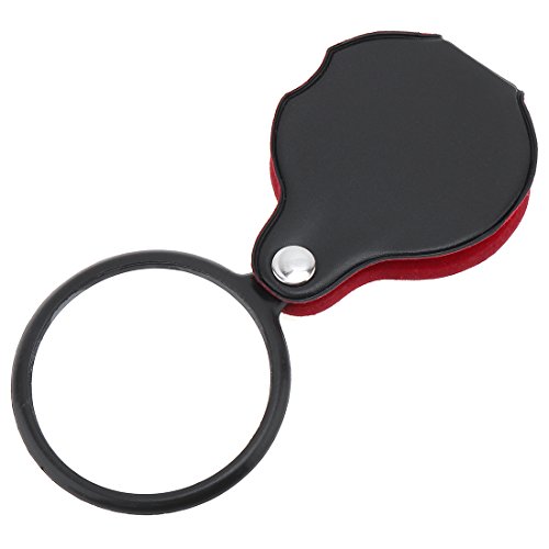 Origlam Verre optique 8 x Mini loupe de poche, loupe avec Corticale Housse de protection pour bureau/lecture/loisirs