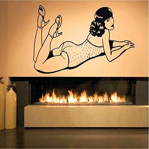 Pegatinas de pared Calcomanías de pared Calcomanías de pared Decoración de la habitación de la pared Art Vinyl Sticker Mural Decal Sexy Pin Up Girl Poster 38 * 57Cm