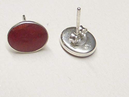 Pendientes de coral rojo con plata de ley 925, joyas, regalo