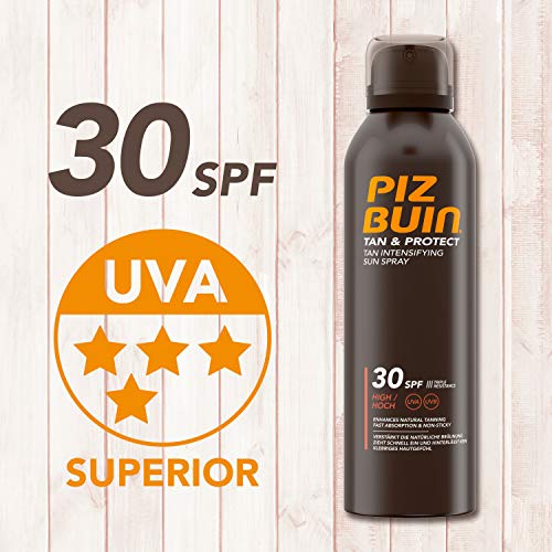 Piz Buin - Protector solar en espray con intensificador del bronceado Tan & Protect
