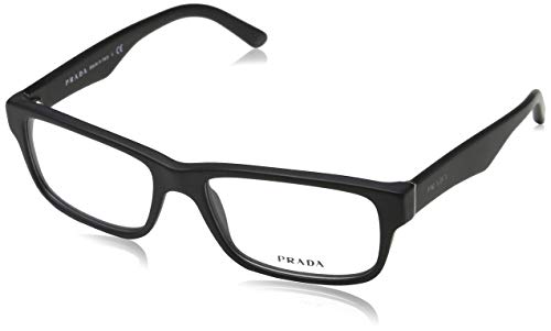 Prada 0PR 16MV Monturas de gafas, Matte Black, 55 para Hombre