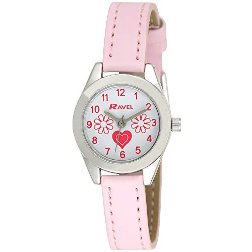 Ravel - Little Gems Reloj para niños de Cuarzo, Correa de plástico, Color Rosa