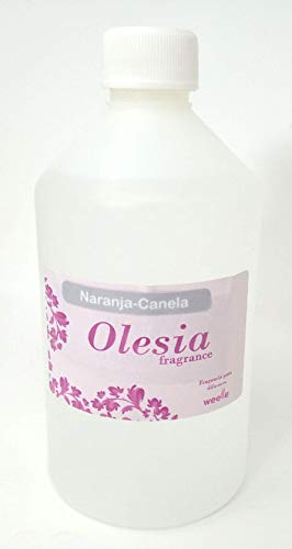 Recarga fragancia Ambientador para nebulizadores profesionales Weele Aroma Naranja Canela, 500 ml perfume para hogar