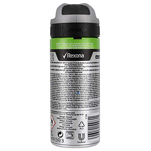 REXONA Déodorant Homme Spray Cobalt Compressé Anti-Transpirant (Lot de 6x100ml)