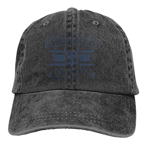RFTGB Gorras Unisex Accesorios Sombreros Gorras de béisbol Sombreros de Vaquero United States Naval Denim Baseball Cap, Unisex Vintage Dad Hat, Golf Hats, Adjustable Plain Cap