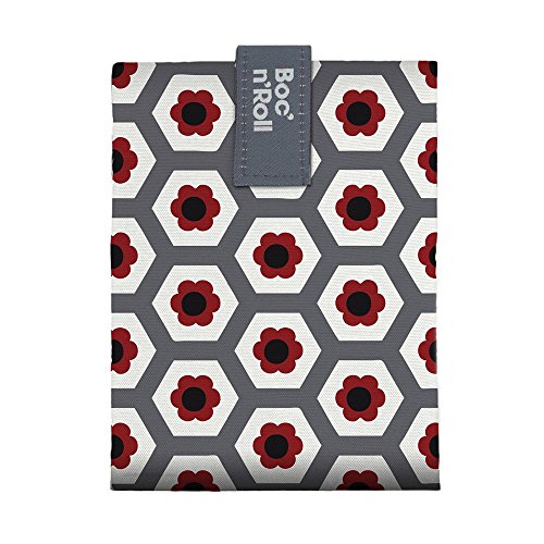 Roll'eat - Boc'n'Roll Tiles Bolsa Merienda Porta Bocadillos Ecológica y Reutilizable sin BPA, Born