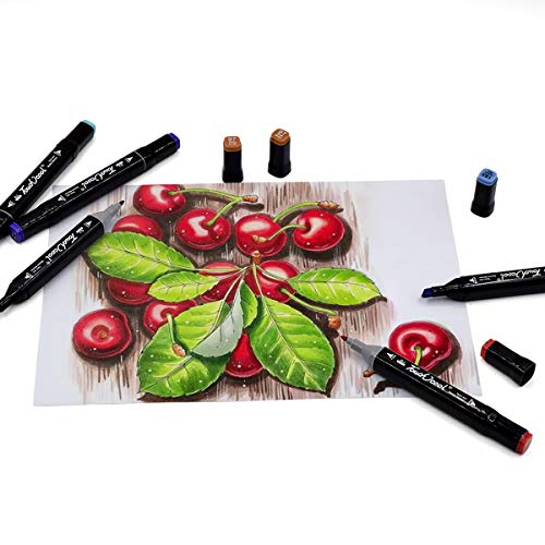 Rotulador de 80 Colores Marker Pen Marcadores Manga Creativos de Certificación SGS Rotulador Alcohol de Punta Doble ara Acuarela Graffiti para Principiantes Set de Rotuladores de Boceto Hecho a Mano