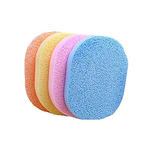 shuny 50 PCS Esponjas de Limpieza Facial,Esponjas de Esponja Suave para Limpiar la Cara del Maquillaje(Color al Azar)