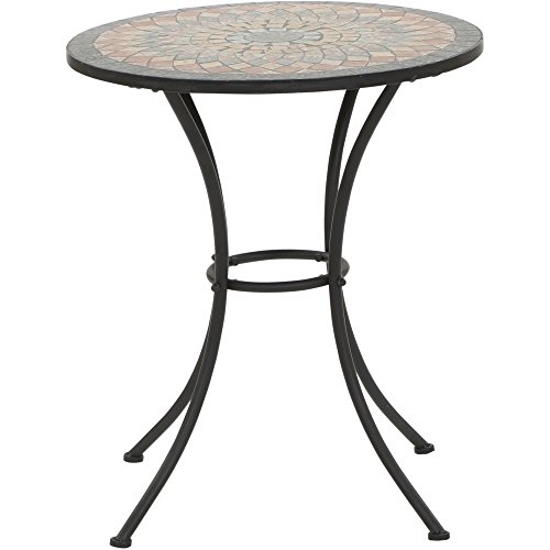 Siena Garden 380813 - Románticas Prato klappstuhl la óptica de Hierro con Mosaico, Multicolor