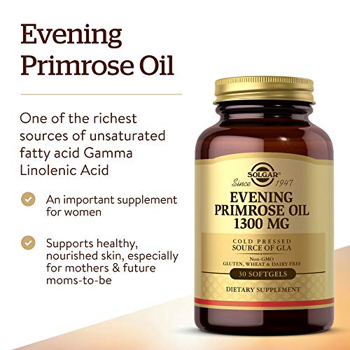 Solgar Aceite de Prímula de Rosa Cápsulas blandas de 1300 mg - Envase de 30