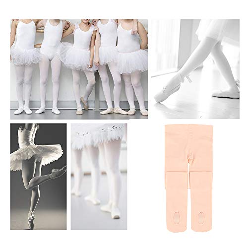 Soudittur Medias Convertibles de Ballet Danza Para Niñas y Mujer 90 DEN en Rosa 3 Pares