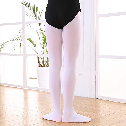 Soudittur Medias de Ballet Danza Para Niñas y Mujer 90 DEN en Blanco