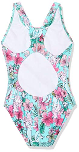 Speedo Little Mermaid Allover Splashback Bañador, Niñas, Littlemermaidfloralmnt/Pn, 26 (ES 8)