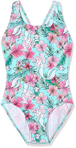 Speedo Little Mermaid Allover Splashback Bañador, Niñas, Littlemermaidfloralmnt/Pn, 26 (ES 8)