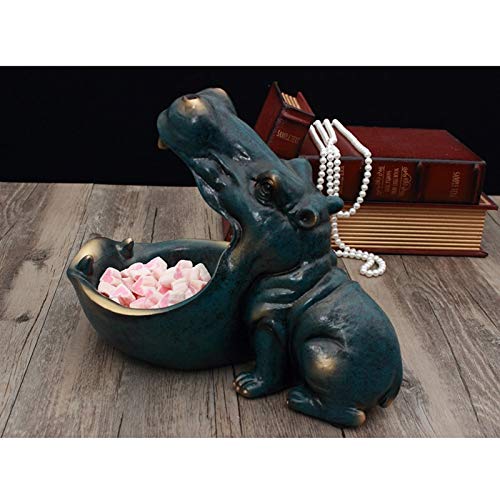Stephen Statues & Sculptures - 3D Hippo Statue Sculpture Home Decoration Accessories Desk Storage Box Figurine Home Decor Ornament Wedding Party Decorations - by 1 PCs