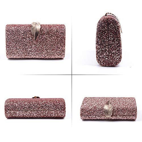 Syrads Bolso Nupcial de Noche para Mujer Bolso de Movia Embragues de Concha Dura Bolso de Boda 951