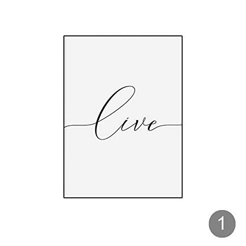 Tanyang Live Laugh Love Canvas Poster Print Pintura Minimalista Arte de la Pared Cuadros de la Pared para la Sala de Estar Decoración nórdica Hogar Sin Marco