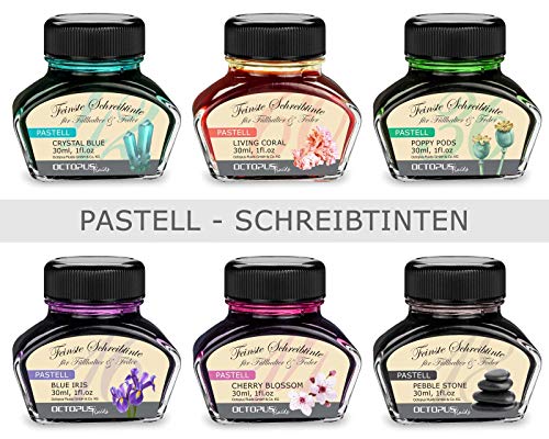 Tinta de pluma estilográfica en tinta de vidrio, Tinta para pluma estilográfica, Tinta estilográfica en Borgoña 30ml tintero, Tinta para caligrafía