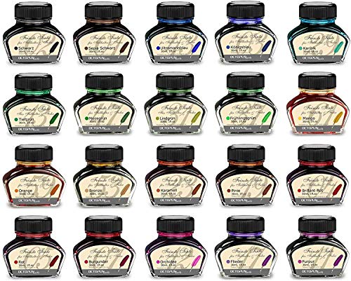 Tinta de pluma estilográfica en tinta de vidrio, Tinta para pluma estilográfica, Tinta estilográfica en Borgoña 30ml tintero, Tinta para caligrafía