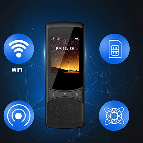Traductor De Idiomas Con Voz En Tiempo Real,Traductor Electronico De Idiomas,Traductor Inteligente De Pantalla TáCtil 2.4" Para La ReunióN,Aprendizaje,Viaje,75 Idiomas,Soporta WIFI/Hot Spot/4G