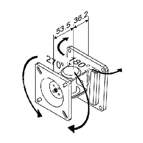 Value Wall Mount Kit - Soporte de pared para TV (1 punto pivote), negro