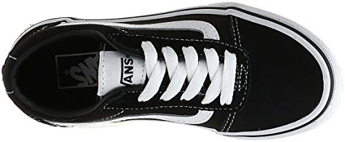 Vans Ward Suede/Canvas, Zapatillas Unisex Niños, Negro ((Suede/Canvas) Black/White Iju) 28 EU