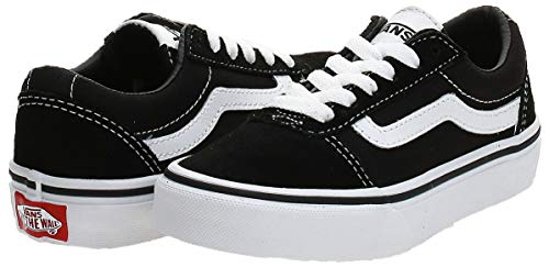 Vans Ward Suede/Canvas, Zapatillas Unisex Niños, Negro ((Suede/Canvas) Black/White Iju) 28 EU