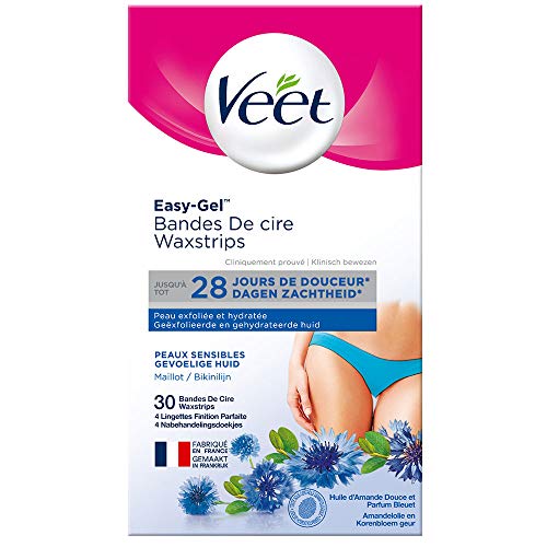 Veet Bandes de Cire Maillot - Peaux Sensibles - 30 bandes