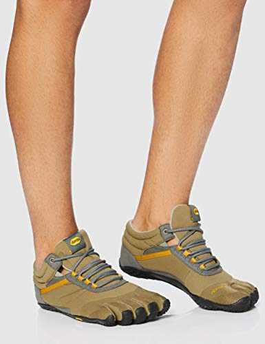 Vibram FiveFingers Trek Ascent Insulated, Zapatillas de Deporte Exterior Hombre, Kaki/Naranja, 42 EU